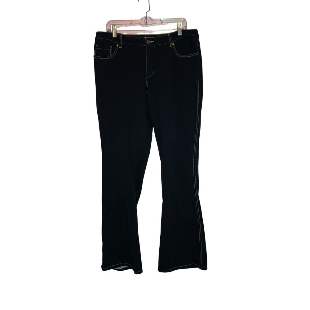 Coldwater Creek Dark Midnight Blue Flared Jeans Size 16